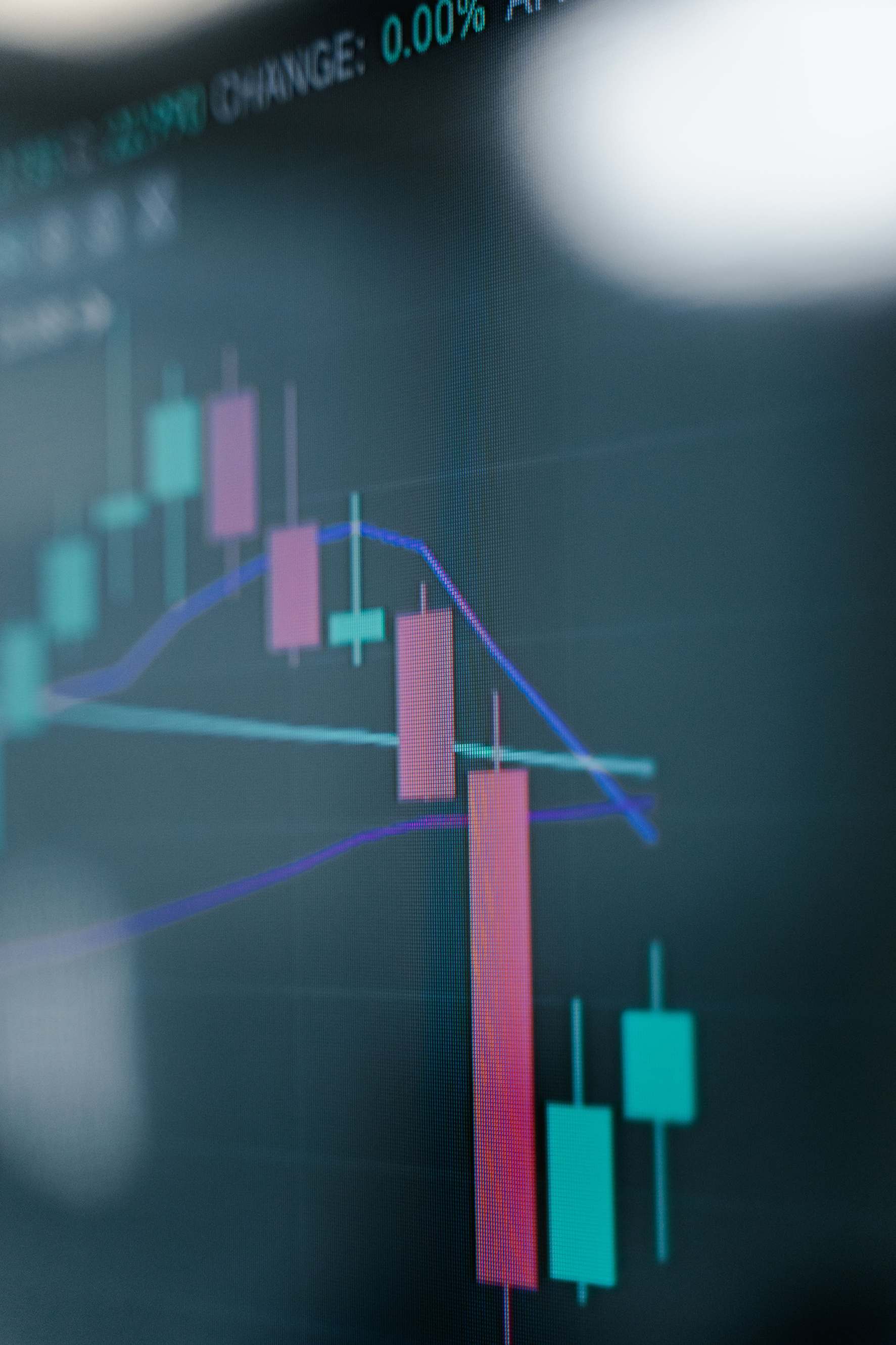 Arbeitsplatz mit mehreren Monitoren, auf denen Marktcharts und Kursdaten zu sehen sind